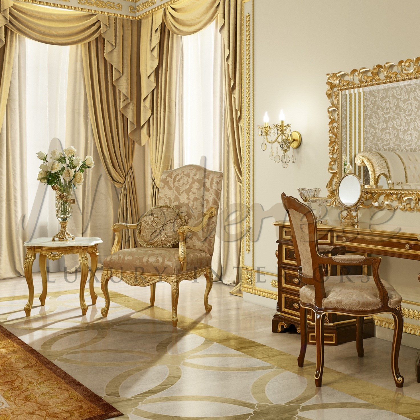 Armchairs of the Louis XVI style