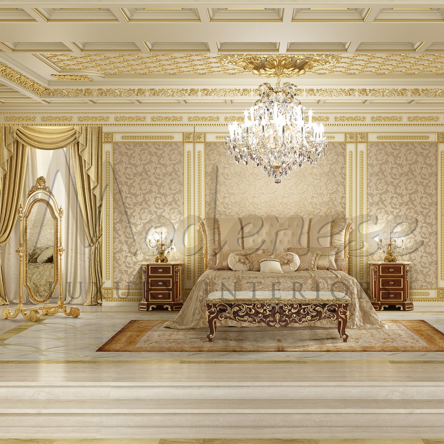 Luxury Master Bedroom from Modenese Luxury Interiors ⋆ Luxury Italian Classic Furniture
