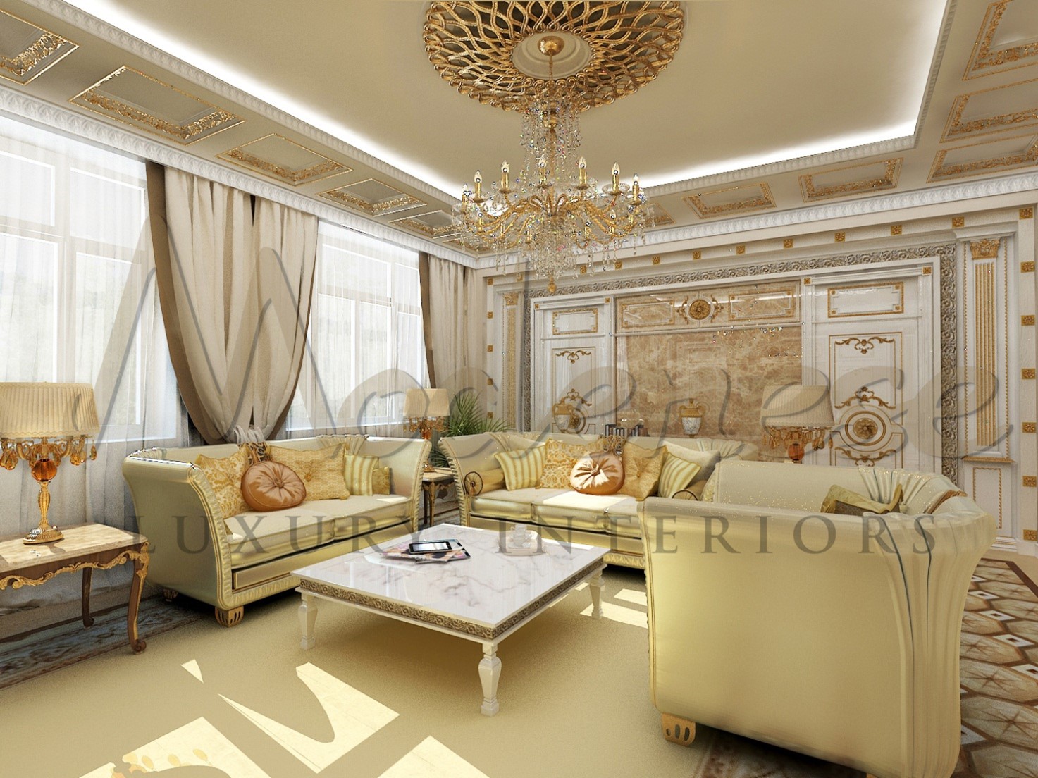 Noble Apartment Design in London ⋆ Luxury Italian Classic Furniture