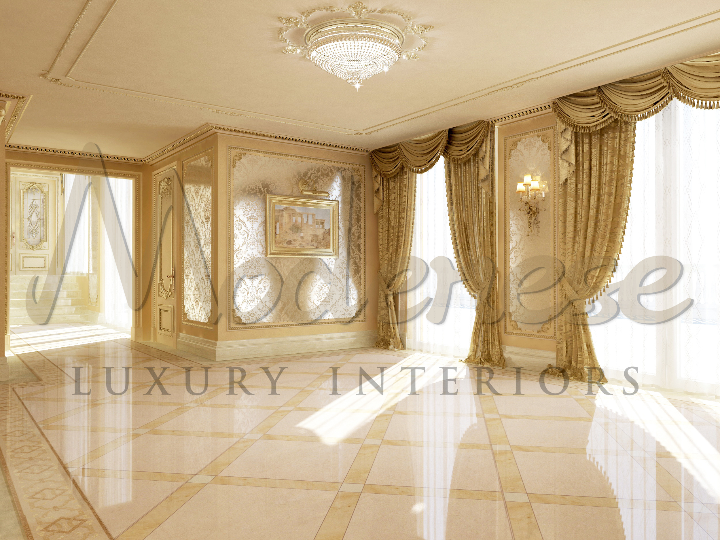 AMAZING HALLWAY DESIGN FOR VILLA IN DUBAI, UAE