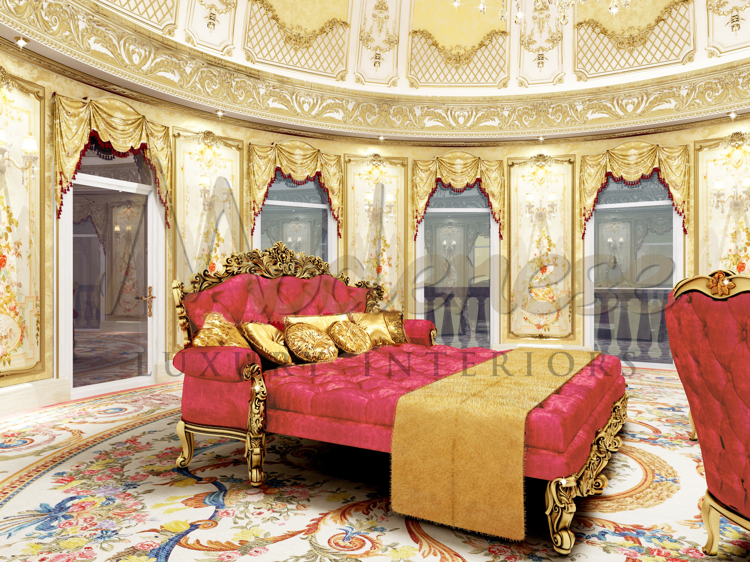 GORGEOUS CLASSIC BEDROOM DESIGN FOR LUXURY VILLA IN DUBAI, UAE