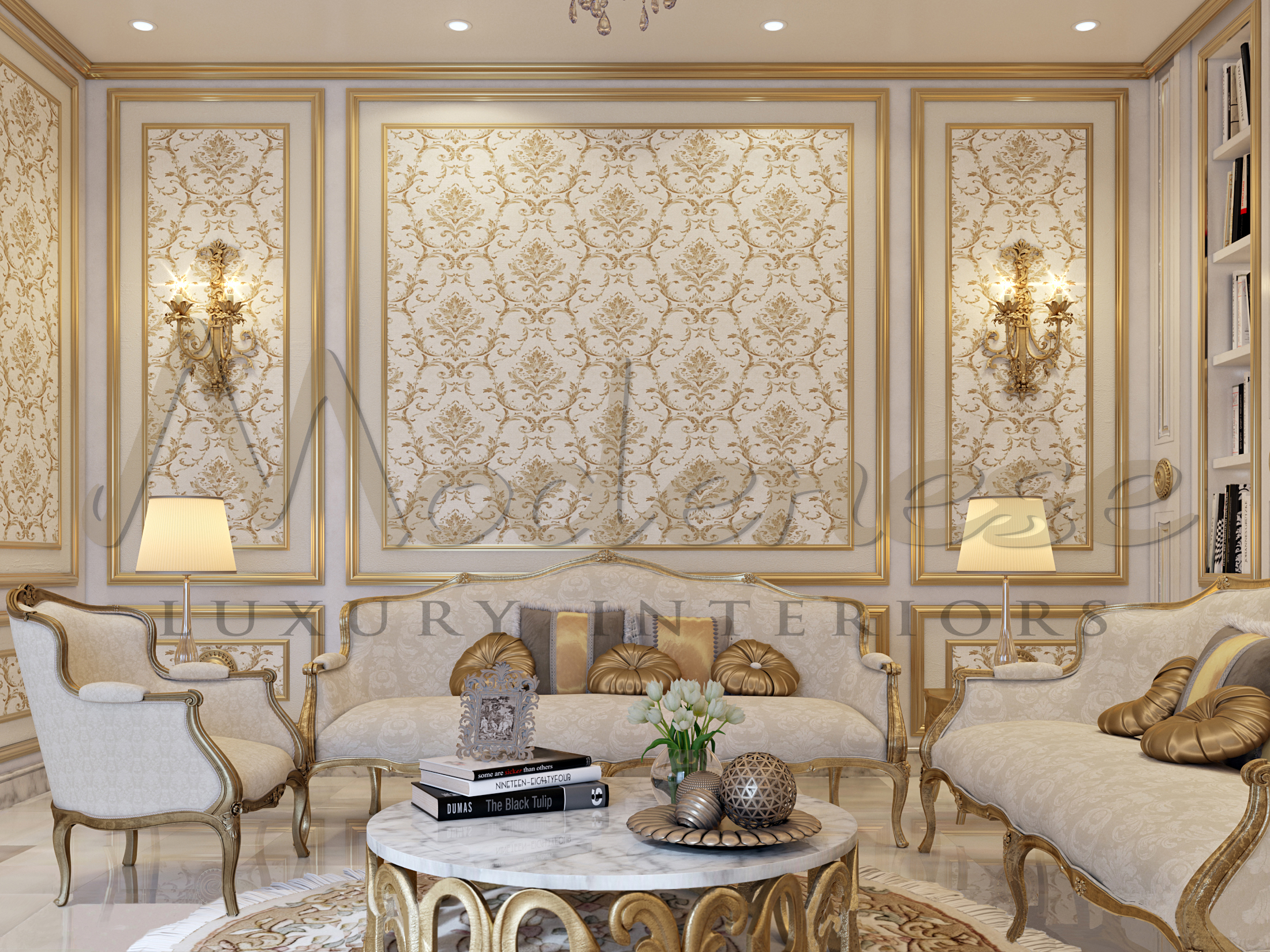CLASSIC INTERIOR DESIGN FOR A MANSION IN DUBAI