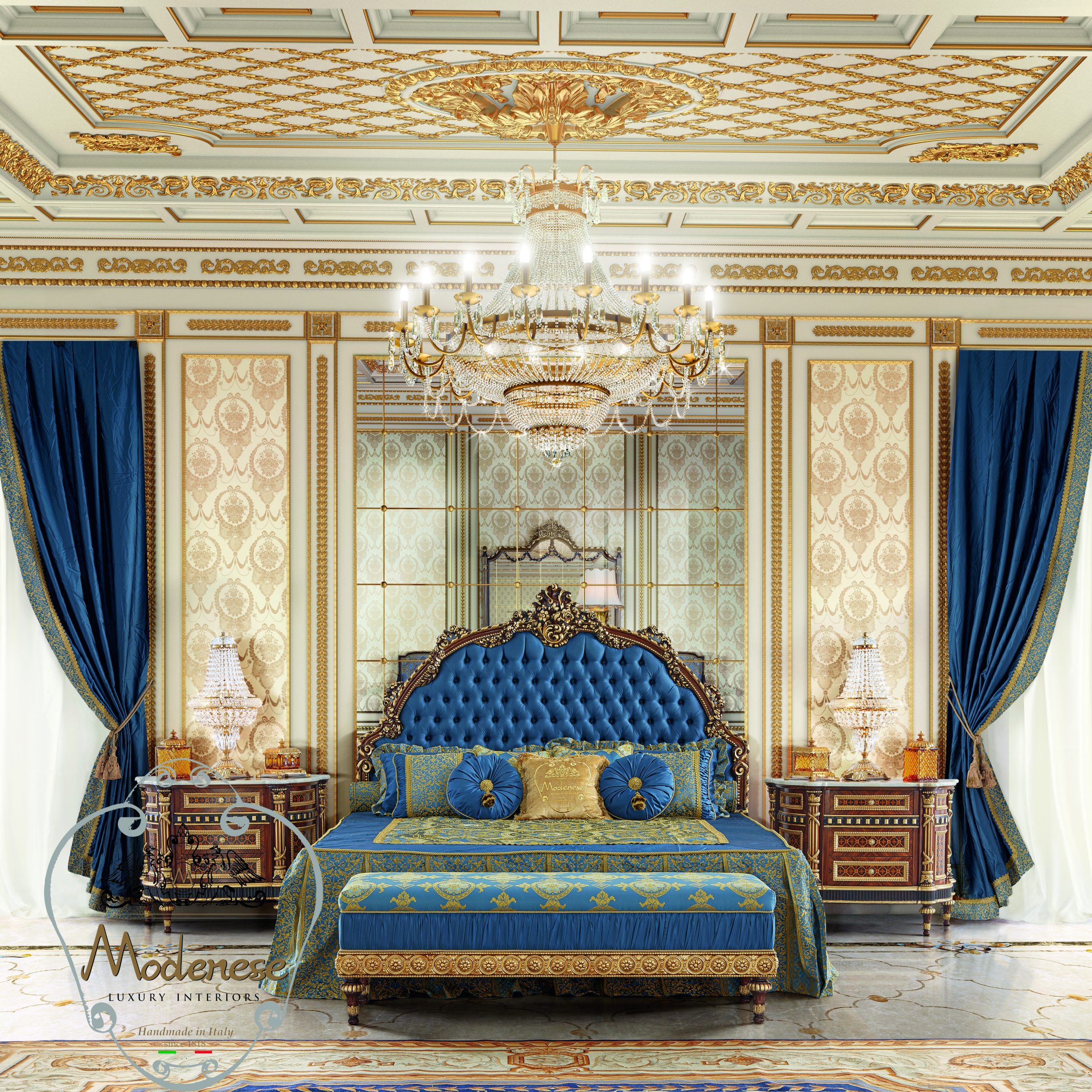 BEDROOMS DESIGN FOR LUXURIOUS VILLA IN MONACO, FRANCE