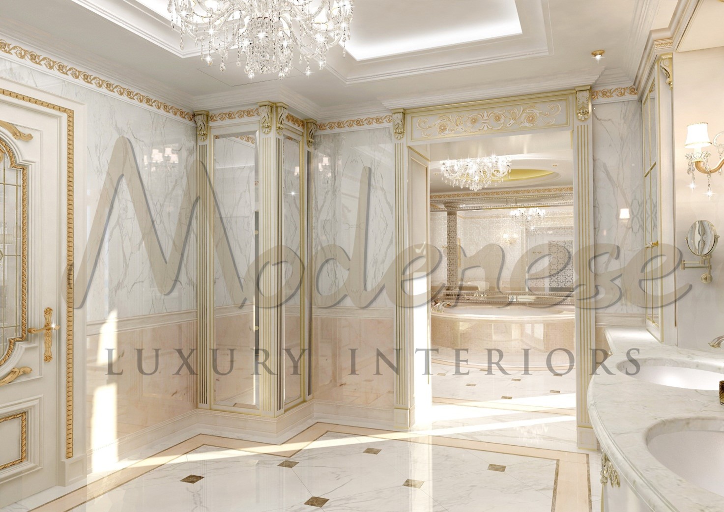 CREATIVITY AND ELEGANCE IN A BATHROOM REMODEL: WAYS TO REMODEL A LUXURY BATHROOM INTERIOR DUBAI ⋆ Luxury Italian Classic Furniture