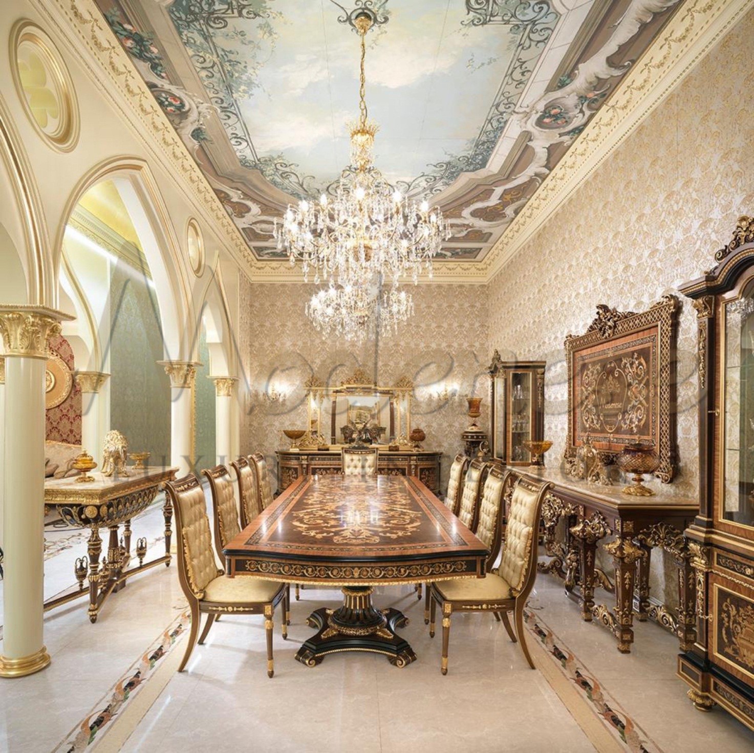 MASTERPIECE IN THE ELEGANT DINING ROOM ⋆ Luxury Italian Classic Furniture