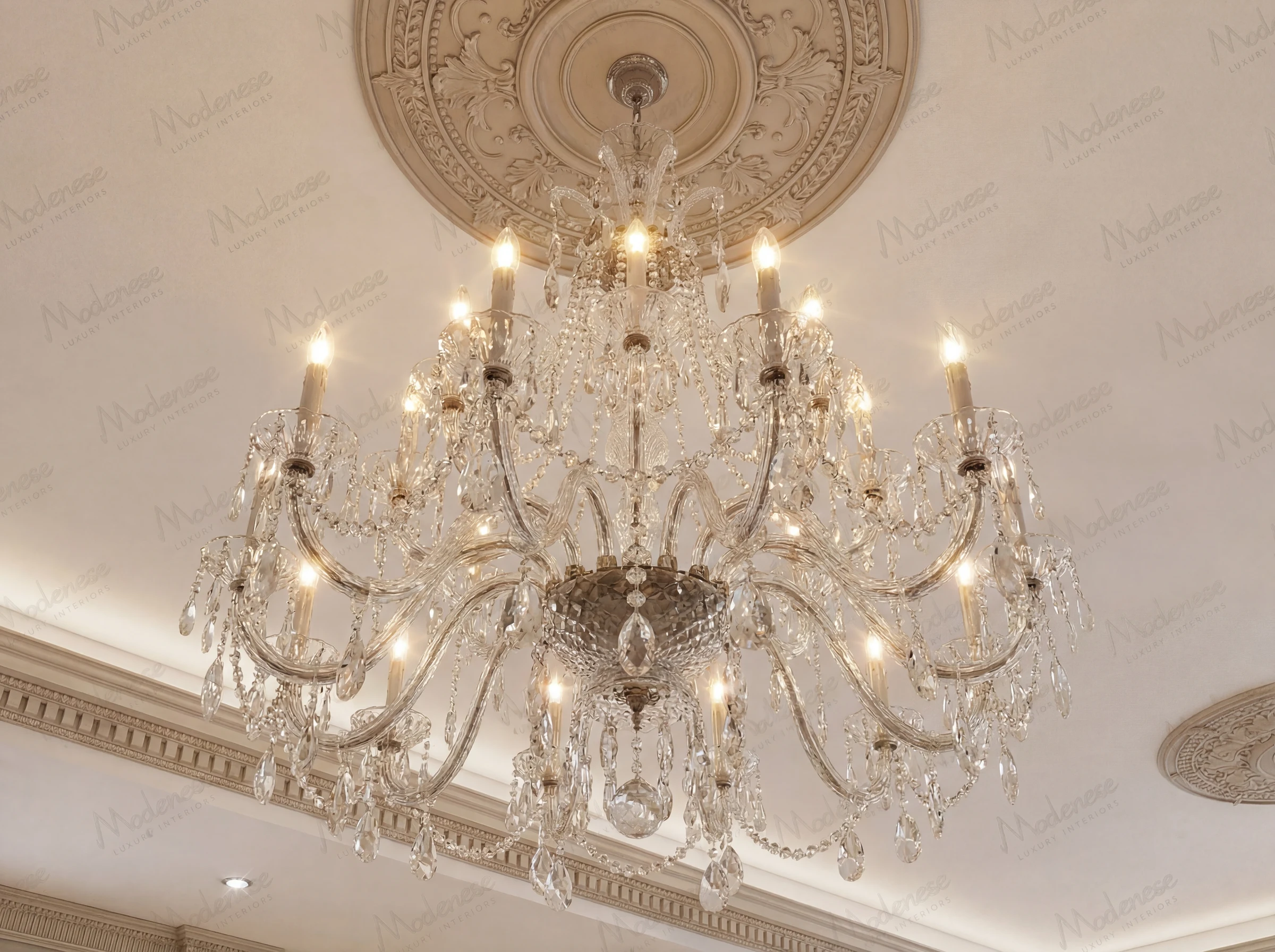 Elegant crystal chandelier